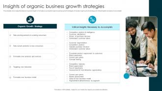 Insights Of Organic Business Growth Strategies