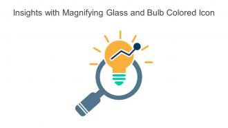 Insights With Magnifying Glass And Bulb Colored Icon In Powerpoint Pptx Png And Editable Eps Format