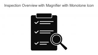Inspection Overview With Magnifier With Monotone Icon In Powerpoint Pptx Png And Editable Eps Format
