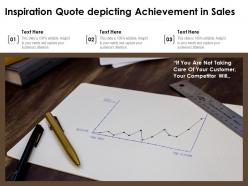 Inspiration quote depicting achievement in sales