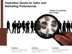 Inspiration quote for sales and marketing professionals
