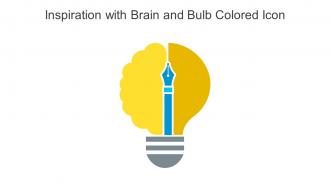 Inspiration With Brain And Bulb Colored Icon In Powerpoint Pptx Png And Editable Eps Format