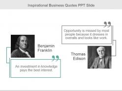 Inspirational Business Quotes Ppt Slide
