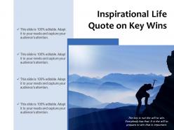 Inspirational life quote on key wins