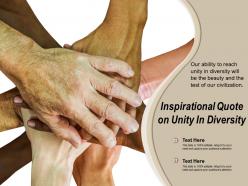 Inspirational quote on unity in diversity