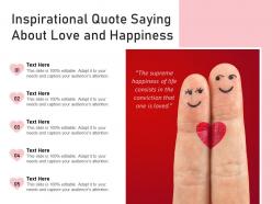 Inspirational quote saying about love and happiness