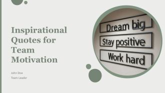 Inspirational Quotes For Team Motivation PPT Slides AT