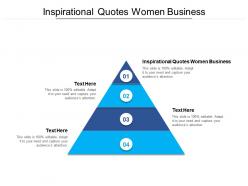 Inspirational quoteswomen business ppt powerpoint presentation pictures gridlines cpb