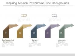 Inspiring mission powerpoint slide backgrounds