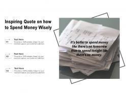 Inspiring quote on how to spend money wisely