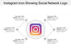 Instagram icon showing social network logo
