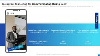 Instagram Marketing For Communicating During Event Corporate Event Communication Plan