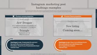 Instagram Marketing Post Hashtags Examples Real Estate Promotional Techniques To Engage MKT SS V