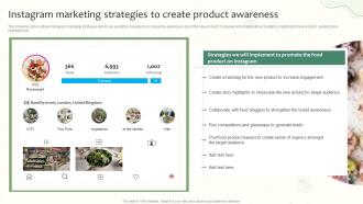 Instagram Marketing Strategies To Create Product Awareness Launching A New Food Product