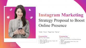 Instagram Marketing Strategy Proposal To Boost Online Presence Powerpoint Presentation Slides