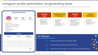 Instagram Profile Optimization For Generating Leads Social Media Marketing Strategic