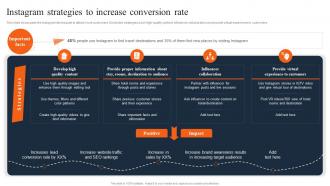 Instagram Strategies To Increase Conversion Rate Travel And Tourism Marketing Strategies MKT SS V