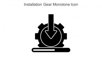 Installation Gear Monotone Icon In Powerpoint Pptx Png And Editable Eps Format
