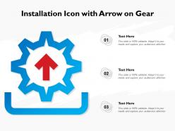 Installation icon with arrow on gear