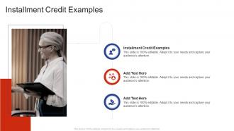 Installment Credit Examples In Powerpoint And Google Slides Cpb