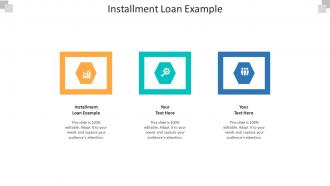 Installment loan example ppt powerpoint presentation inspiration rules cpb