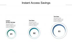 Instant access savings ppt powerpoint presentation gallery templates cpb