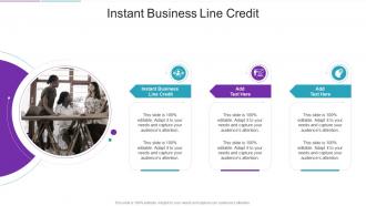 Instant Business Line Credit In Powerpoint And Google Slides Cpb