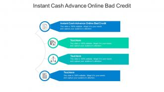Instant cash advance online bad credit ppt powerpoint presentation icon samples cpb