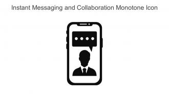 Instant Messaging And Collaboration Monotone Icon In Powerpoint Pptx Png And Editable Eps Format