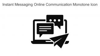 Instant Messaging Online Communication Monotone Icon In Powerpoint Pptx Png And Editable Eps Format