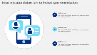 Instant Messaging Platform Icon For Business Team Communications