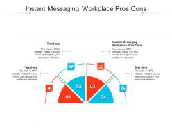 Instant messaging workplace pros cons ppt powerpoint presentation icon model cpb