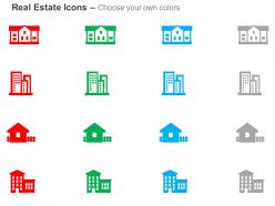 Institution building house fenced office ppt icons graphic