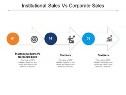 Institutional sales vs corporate sales ppt powerpoint presentation show templates cpb