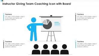 Instructor Giving Team Coaching Icon With Board