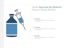Insulin injection for diabetic patient in family medicine