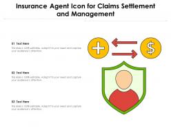 Insurance Agent Icon For Claims Settlement And Management