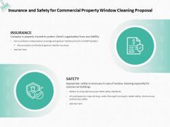 Insurance And Safety For Commercial Property Window Cleaning Proposal Ppt Slides