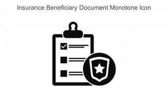 Insurance Beneficiary Document Monotone Icon In Powerpoint Pptx Png And Editable Eps Format