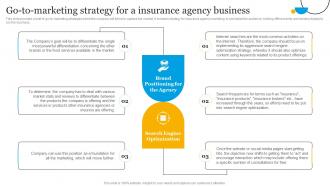 Insurance Business Plan Go To Marketing Strategy For A Insurance Agency Business BP SS