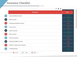 Insurance checklist business purchase due diligence ppt download