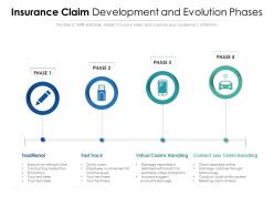 Insurance claim development and evolution phases