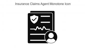 Insurance Claims Agent Monotone Icon In Powerpoint Pptx Png And Editable Eps Format