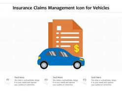 Insurance Claims Management Icon For Vehicles