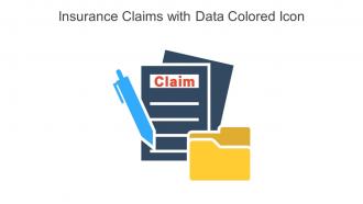 Insurance Claims With Data Colored Icon In Powerpoint Pptx Png And Editable Eps Format