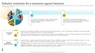 Insurance Company Business Plan Industry Restraints For A Insurance Agency Business BP SS