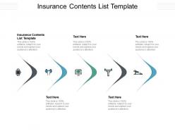 Insurance contents list template ppt powerpoint presentation gallery display cpb