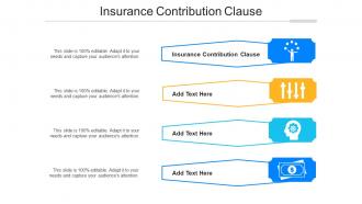 Insurance Contribution Clause Ppt Powerpoint Presentation Pictures Images Cpb