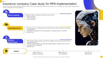 Insurance For Rpa Implementation Rpa For Business Transformation Key Use Cases And Applications AI SS