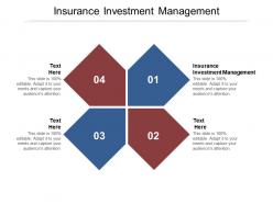 Insurance investment management ppt powerpoint presentation show layout cpb